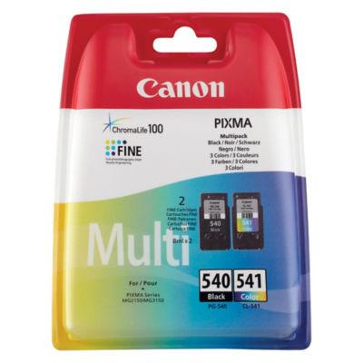 Pack cartouches Canon PG-540 noire + CL-541 couleurs pour imprimantes jet d'encre_0