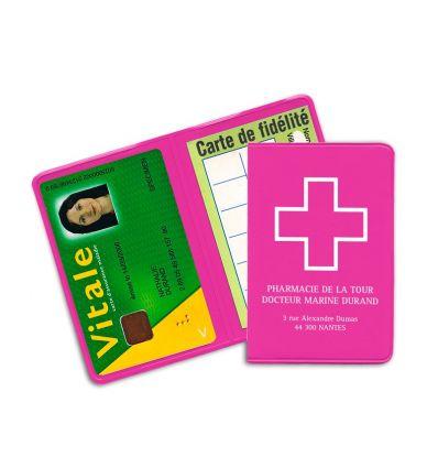 Pfepc1504 - porte-carte vitale mat rose fushia - bellepharma