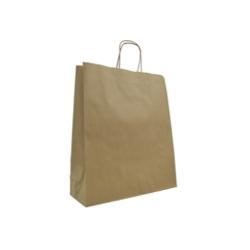 Déstockage // Sac papier naturel poignées ficelle 36+11,5x41 cm - Vendu par 150 - 3701648600948_0