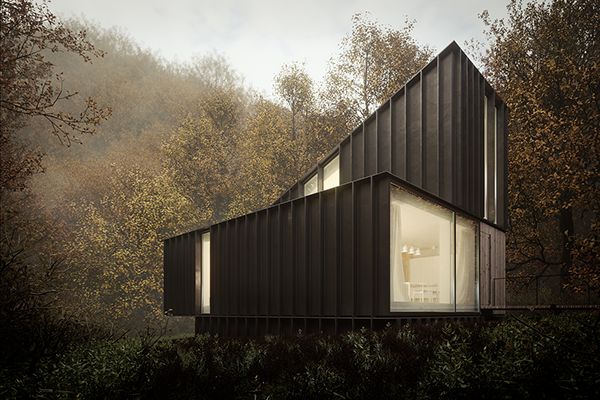 Studio container HPLuxe 140 - 5 containers maritimes 40 pieds HC certifiés type A - Dimensions 12,06 x 2,44 x 2,89 m_0