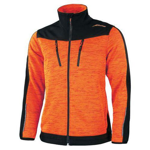 VESTE EN TRICOT/SOFTSHELL COWPER COLORIS ORANGE-NOIR TAILLE S - ALBATROS