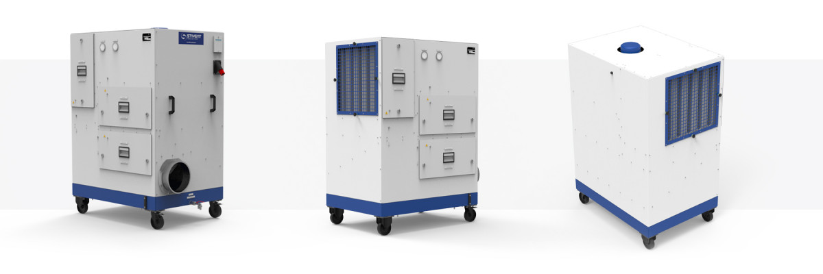 Aspirateur mobile pour brouillard d'huile - 2 étages de filtration F7 et H13 - Modèle AMBH 2_0