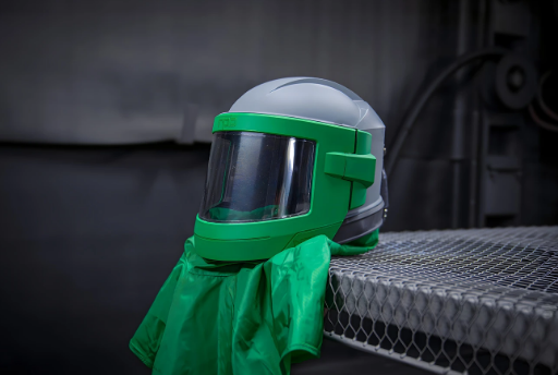 Casque de métallisation avec système de ventilation, offrant une protection contre la chaleur, les projections métalliques et le bruit_0