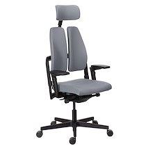 Chaise ultra-ergonomique Xavier avec accoudoirs et appuie-tête réglables - gris_0