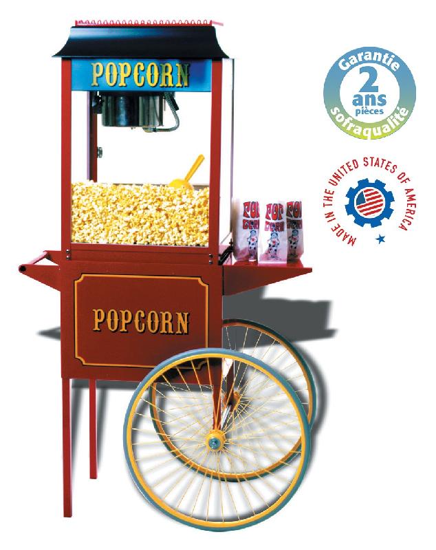 Chariot pour machine à pop-corn - modèle 3070010 - fabrication USA - dimensions 940x435x840 mm_0