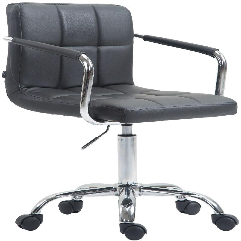 CLP Fauteuil de bureau Lucy V2 en similicuir Gris - gris polyester 191816708_0