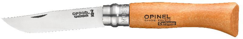 Couteau fermant Opinel carbone - L7, 80 mm, hêtre verni_0