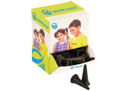 Distributeur de spéculums - boîte en carton personnalisée rectangulaire avec 50 spéculums universels_0