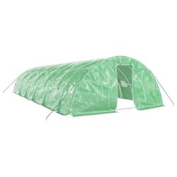 Helloshop26 - Serre tente abri plante fleur légumes avec cadre en acier 60 m² 12 x 5 x 2,3 m vert 02_0044614 - 3000220271553_0
