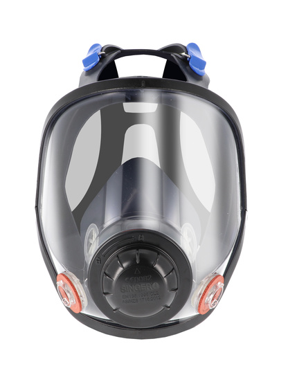 Masque respiratoire complet en silicone - Adaptable avec 2 filtres à baïonnette - Visière panoramique antibuée et anti-rayures_0