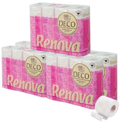 60 rouleaux papier toilette Renova Déco 4 épaisseurs_0