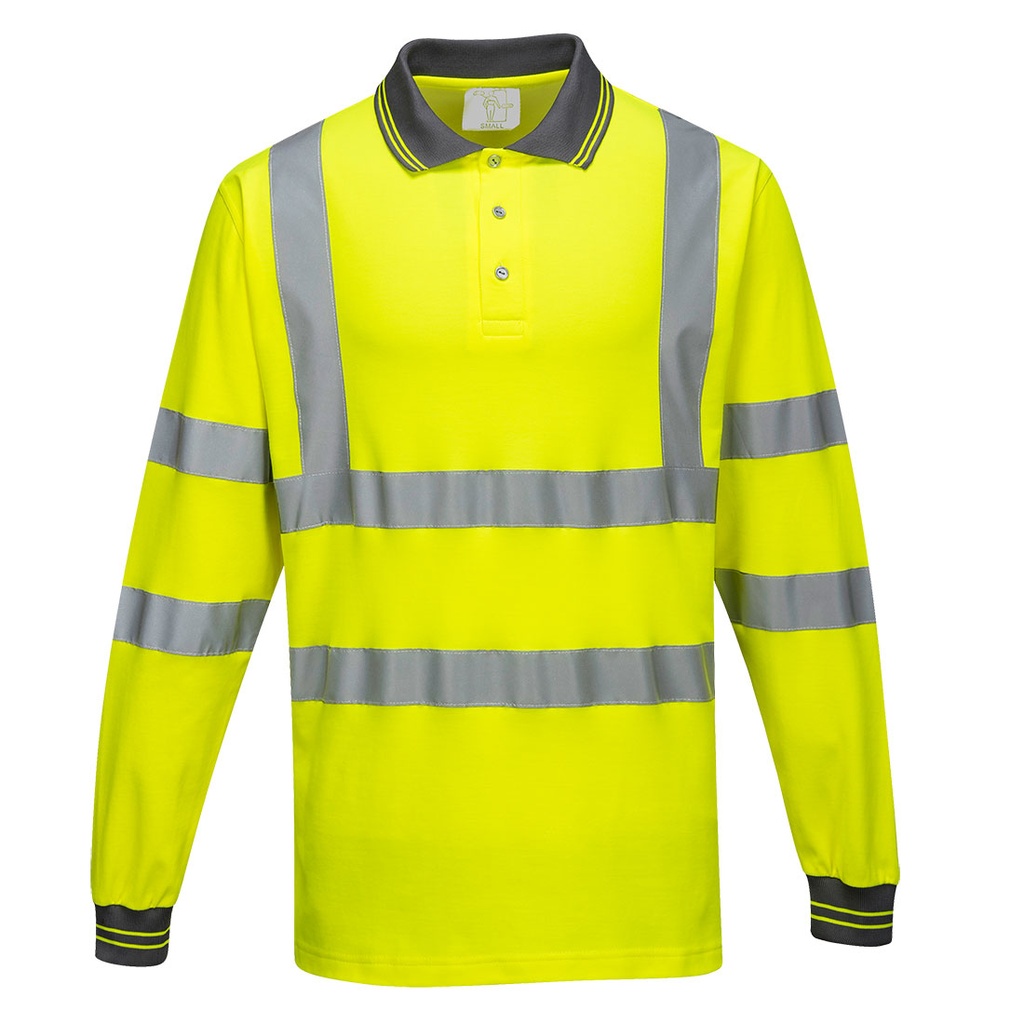 Polo HV à manches longues S271 55% coton 45% polyester 175g - PCLHV21-JA-S. - Portwest_0