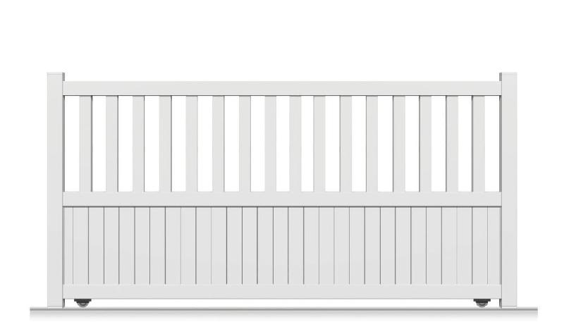 Portail aluminium coulissant - modèle OPC-108 - dimensions au choix - coloris standards - lames au choix_0