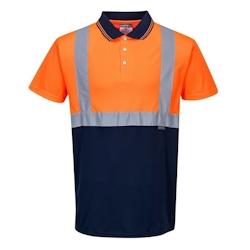Portwest - Polo bicolore HV Orange / Bleu Marine Taille M - M 5036108145218_0