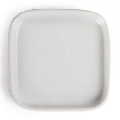 RAMEQUINS CARRÉS PLATS EN PORCELAINE BLANCHE OLYMPIA 90X90 MM - LOT DE 12