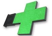 Titanium 1200 - croix de pharmacie LED double face - 1200 x 1200 mm - 5760 LEDs - Sarl Identy Sign_0