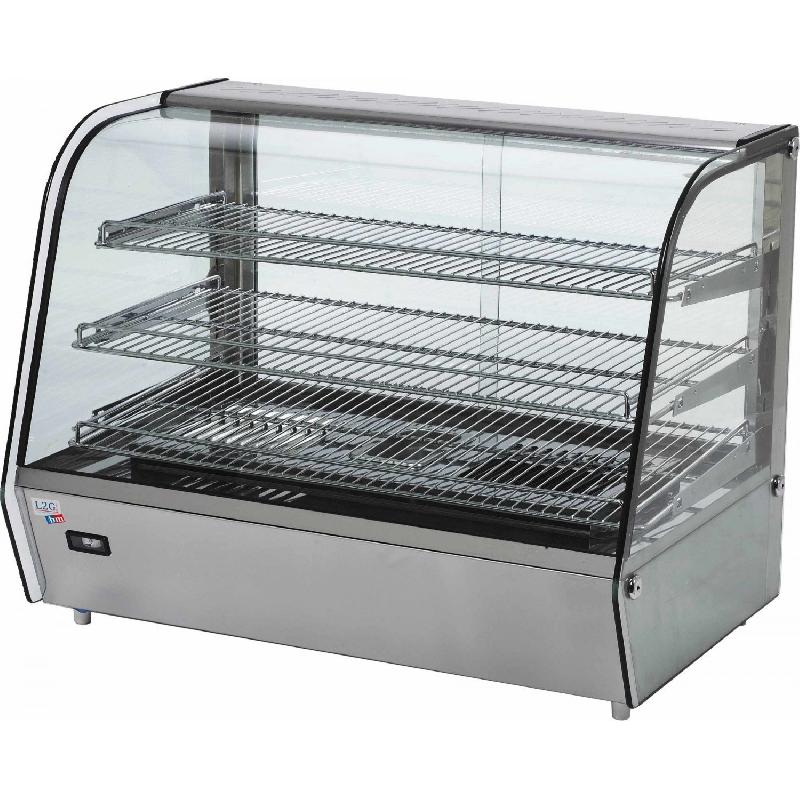 Vitrine chauffante 160 litres de présentation, inox_0
