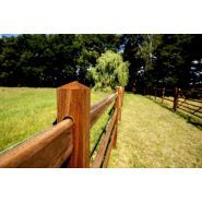 Ascot - clôture en bois tropical dur pour chevaux - hauteur 1m20 à 1m30 - robuste et sans entretien_0