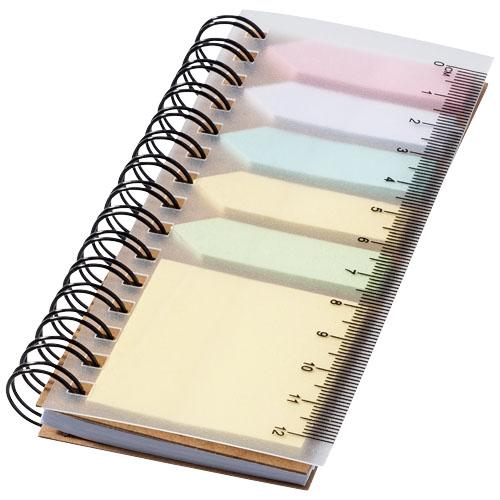 Bloc-notes à spirales avec mémos autocollants colorés - Spinner 10673600 - 25 notes autocollantes et 40 pages à lignes_0