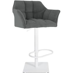 CLP Tabouret de bar Damaso Cord Gris/Blanc - gris textile 326326_0