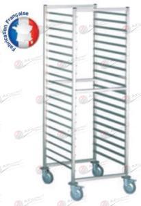 Échelle premium ECHI002 - Structure inox 304, 20 niveaux, roulettes pivotantes avec freins_0