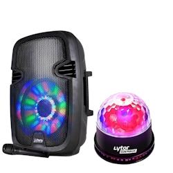 Enceinte mobile sur batterie PARTY7 300W  Usb Bluetooth + FM + Micro + Effet Astro SUNMAGIC LED RVB - 3700804187484_0