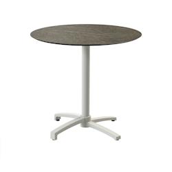 Essentials Table de bistrot - Pliable - Plateau rond - Diamètre 70 cm - Sable/Midnight Marble - X-cross - Veba - gris 110091670_0