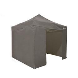 FRANCE BARNUMS - Tente pliante PRO 3x3m - Pack côtés 4 murs ALU 45mm - Polyester 380g Norme M2 - Taupe - Gris aluminium_0