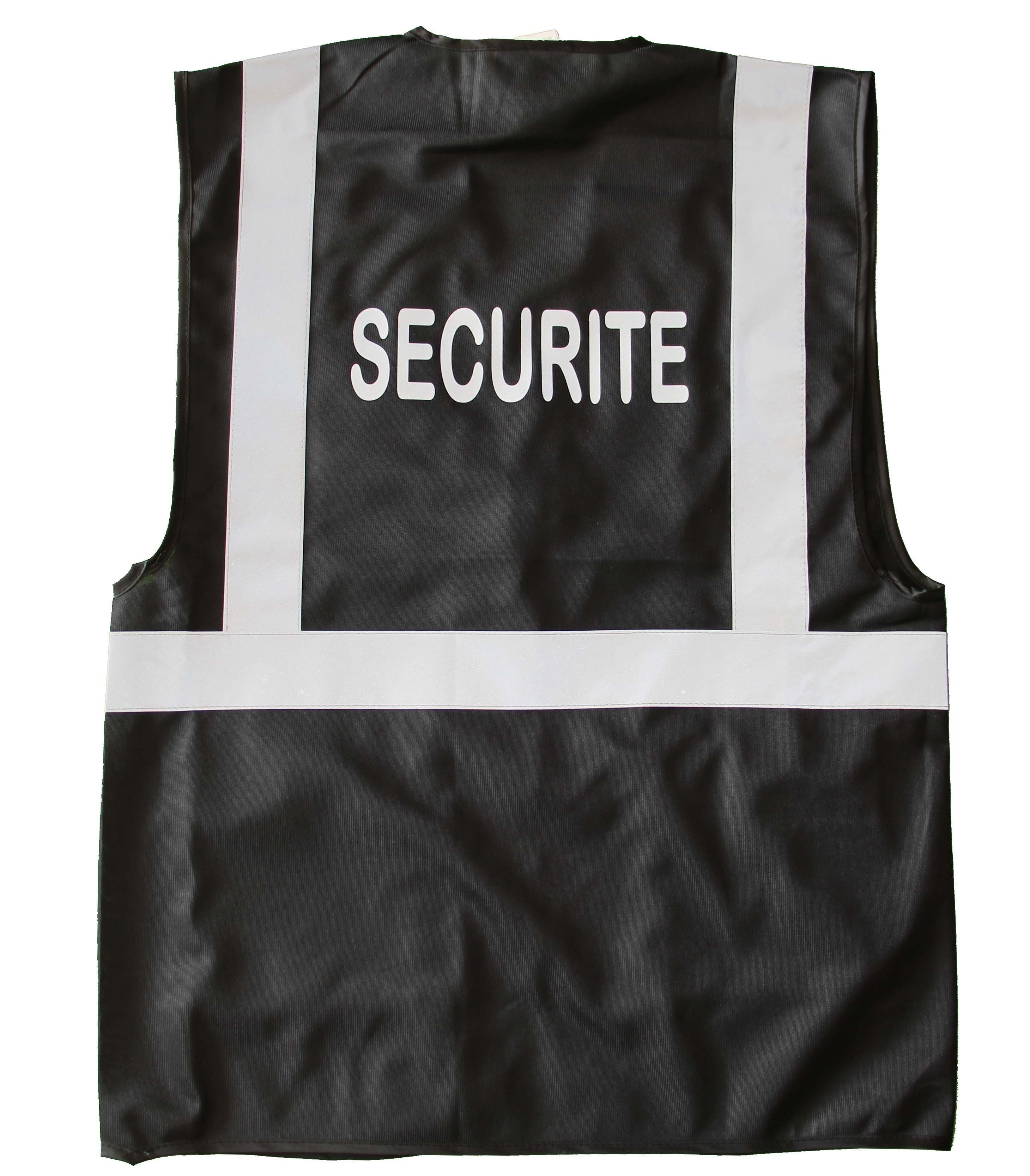 Gilet de sécurité noir - haute visibilité - marquage réfléchissant SECURITE - du S au 5XL_0