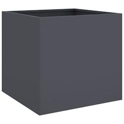 Helloshop26 - Jardinière bac lit surélevé plantes fleurs terrasse jardin 42 x 40 x 39 cm acier anthracite 02_0037600 - 3000214047409_0