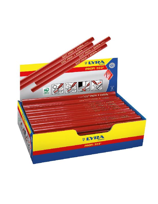 24 pièces Le crayon parfait pour lindustrie et lartisanat PRODIAMANT Crayon de charpentier ovale 250 mm de long