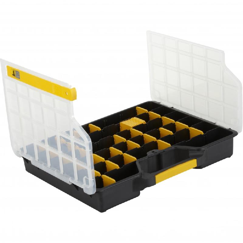 Mallette plastique ALLIT – cadenassable, 46.5 x 7.2 x 37.3 cm - 43 compartiments avec séparateurs amovibles_0