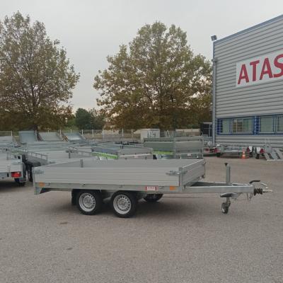 Plateau ridelle Saris 306x170 - PTC 2700 kg - 2 essieux - Aluminium double paroi_0