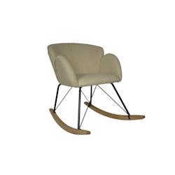 Rocking Chair Tissu Beige 86x62x72cm Intempora - ROCKTI005_1_0