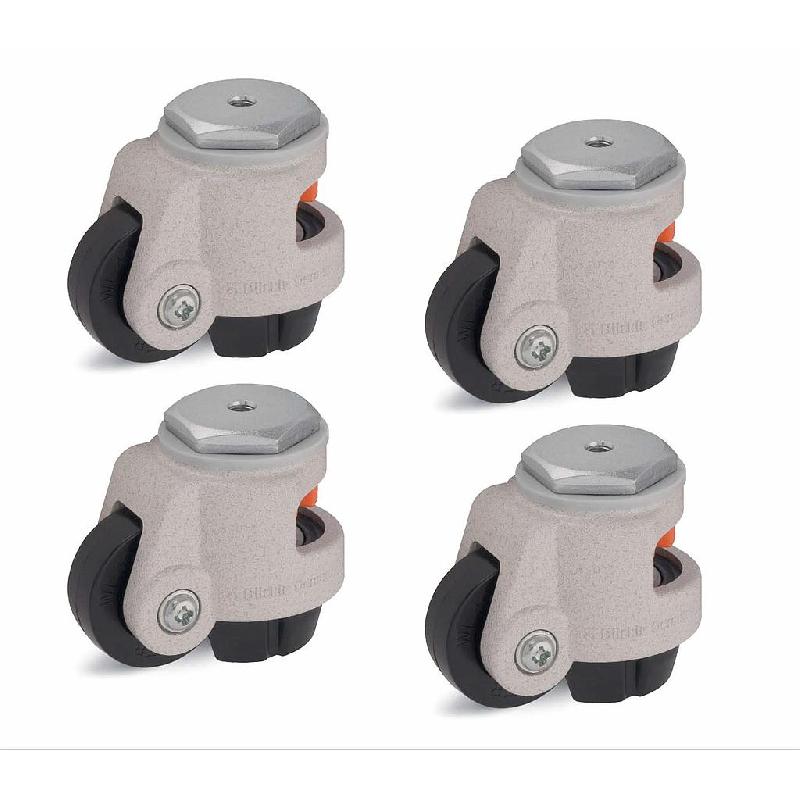 Jeu de 4 - Roulette niveleuse 50mm Roue Blickle Capacité 250kg HRIG-POA 50_0