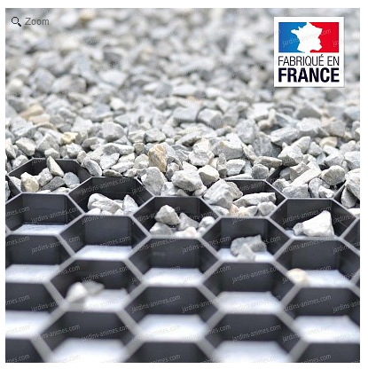 Stabilisateur de gravier drainant - Plaque alvéolée en plastique 100% recyclable_0
