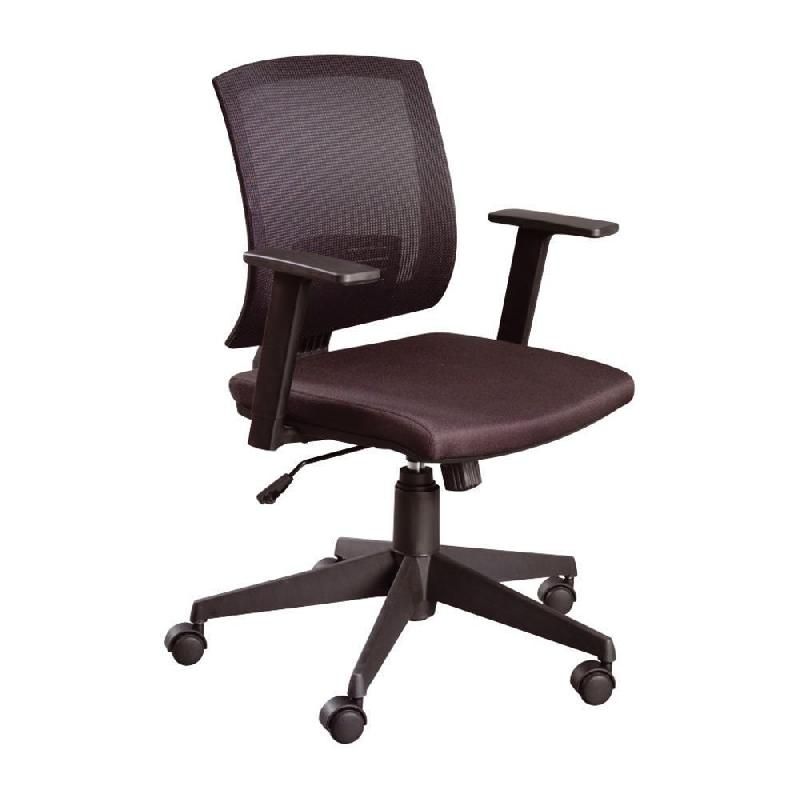 STAPLES FAUTEUIL DE BUREAU DAKOTA MAILLE FILET HAUTEUR AJUSTABLE AVEC ACCOUDOIRS À ROULETTES HAUTEUR DOSSIER 46 CM NOIR