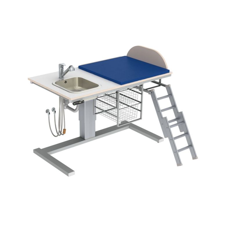 Table à langer pour handicapé - granberg  - électrique largeur 140.0 cm + lavabo à droite - 332-142-1211_0