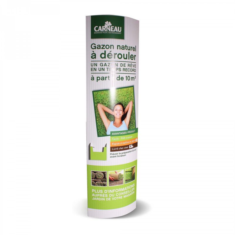 Totem elliptique en carton - My Nature Box - support publicitaire écologique et léger_0
