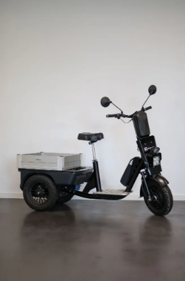 Triporteur électrique compact Cobrane A1 - Caisse aluminium robuste - Charge 100kg - Autonomie 30km_0