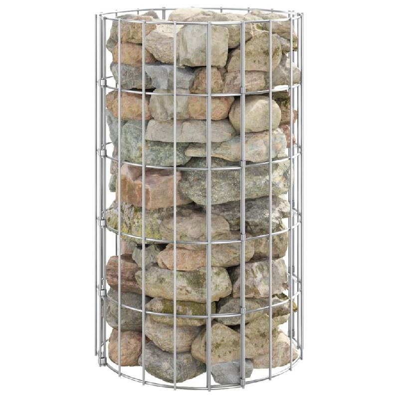 Vidaxl poteau à gabion circulaire acier galvanisé ø30x50 cm 152011_0