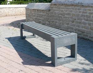 Banquette Forum simple - Réf 44.188 - Lattes 5x12 cm - Longueur 188 cm - Fixation 2 ou 3 goujons_0