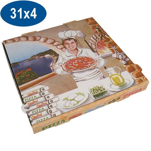 BOITE PIZZA EN CARTON   31X31X4 CM