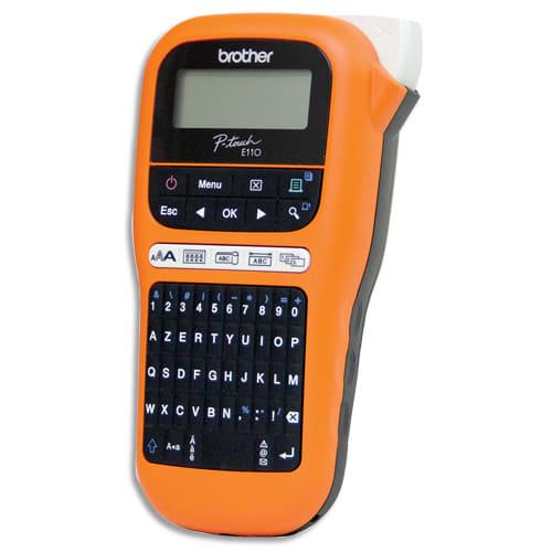 Brother étiqueteuse professionnelle PT-E110 - rubans TZe 12mm - clavier AZERTY et mallette de transport_0