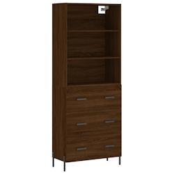 Helloshop26 - Buffet bahut commode armoire meuble de rangement organisateur cuisine salle de séjour salon haut 69,5 x 34 x 180 cm 02_0033839 - 300021_0