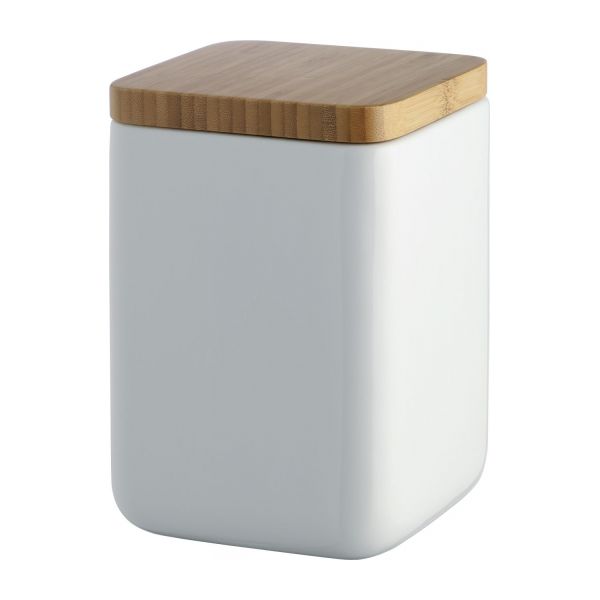 Panda bocal 15cm en porcelaine blanche - couvercle étanche en bambou - Réf. 952515_0