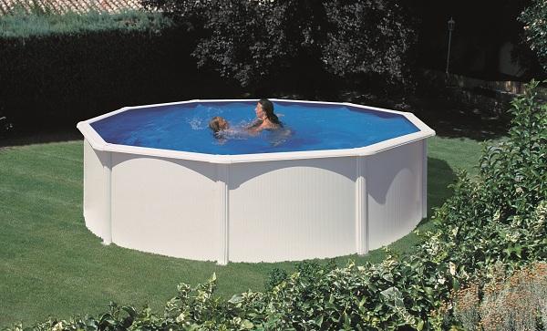 Piscine ronde acier ø3,70m x h: 1,22m - filtration à sable_0