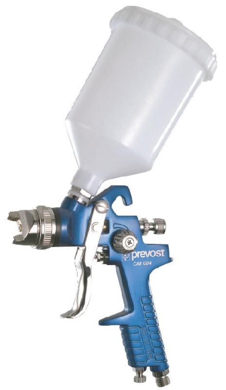 Pistolet de peinture par gravité alu anodisé bleu pneumatique 0,6l - PREVOST - car go 41 - 588900_0