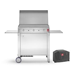 PLANET PLA.NET Plancha CHEF 80 Lisse + Chariot Fermé + Couvercle + Housse - - gris 400048_0