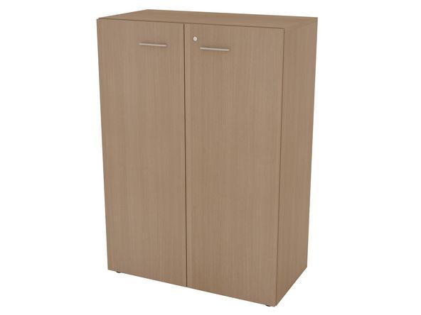 Armoire mi-haute portes battantes ORACLE - 3 coloris disponibles - L90 x P45 x H130 cm - Serrure et clés inclus_0